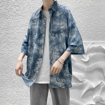 Ανδρικό φαρδύ πουκάμισο με κλασικό κολάρο - δύο μοντέλα