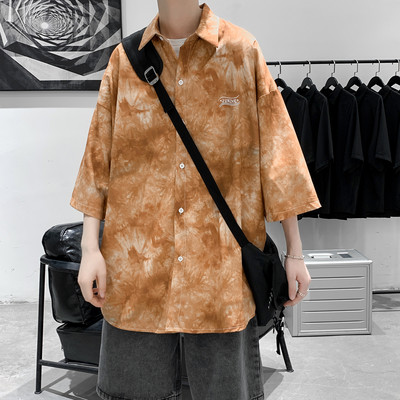 Ανδρικό φαρδύ πουκάμισο με κλασικό κολάρο - δύο μοντέλα