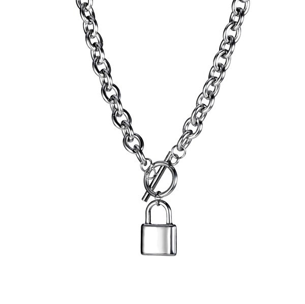 Lanț elegant de oțel pentru bărbați cu pandantiv