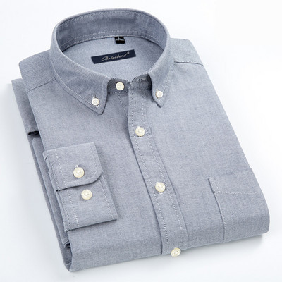 Ανδρικό κομψό μακρυμάνικο πουκάμισο με κουμπιά και τσέπη