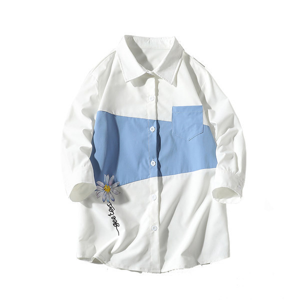 Cămașă casual bărbătească cu mâneci 3/4 în mai multe culori