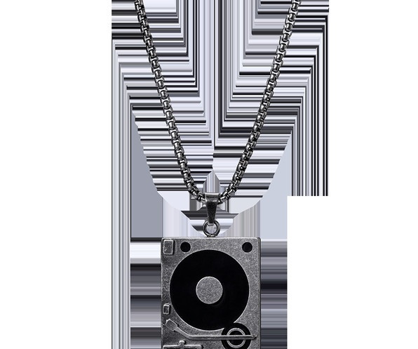 Ανδρική ατσάλινη αλυσίδα  με μενταγιόν