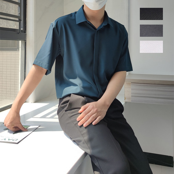 Camasa barbati model nou cu guler clasic - maneca scurta