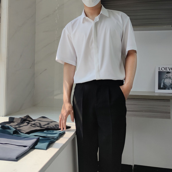 Camasa barbati model nou cu guler clasic - maneca scurta