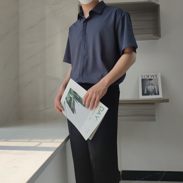 Camasa barbati model nou cu guler clasic - maneca scurta