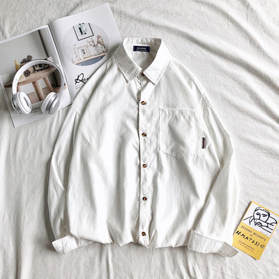 Casual meeste särgi lai mudel pikkade varrukate ja nööpidega