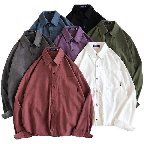 Casual meeste särgi lai mudel pikkade varrukate ja nööpidega