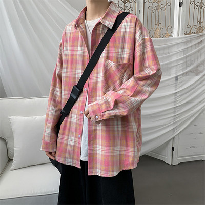 Camasa in carouri model lat cu buzunar