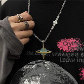 Κομψή ανδρική αλυσίδα με μεταλλικό μενταγιόν