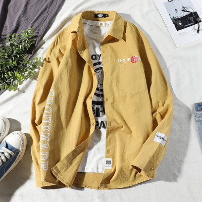 Ανδρικό πουκάμισο νέο μοντέλο με μακριά μανίκια και μεγέθη έως 5XL