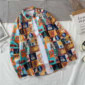 Model nou de camasa barbateasca colorata cu nasturi si guler clasic