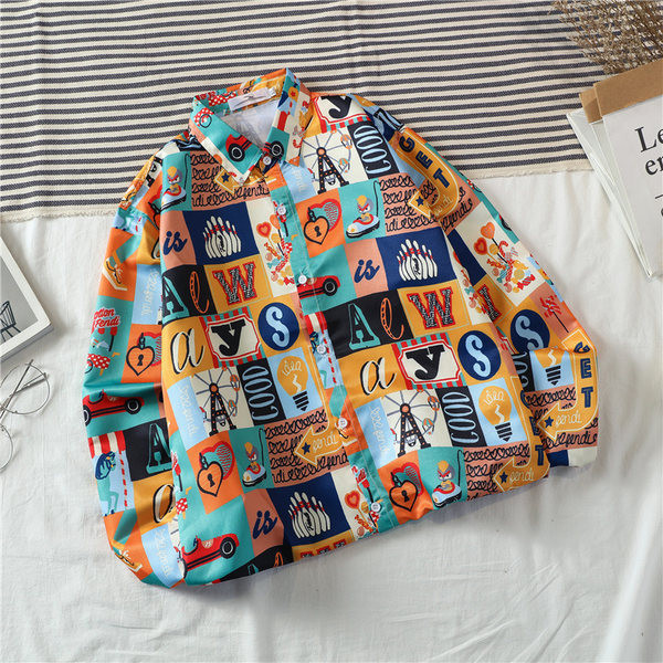 Model nou de camasa barbateasca colorata cu nasturi si guler clasic