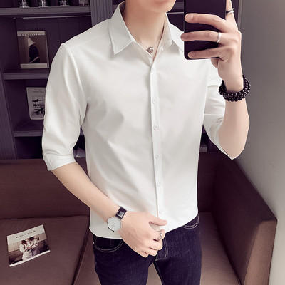 Camasa barbati casual model drept cu nasturi si guler clasic