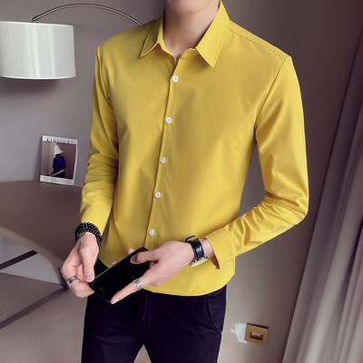 Camasa barbati casual model drept cu nasturi si guler clasic