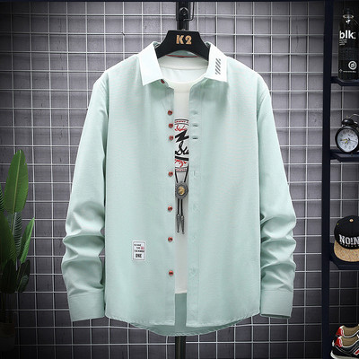 Cămașă casual pentru bărbați cu emblemă