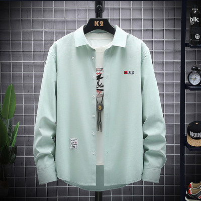 Cămașă casual pentru bărbați cu emblemă