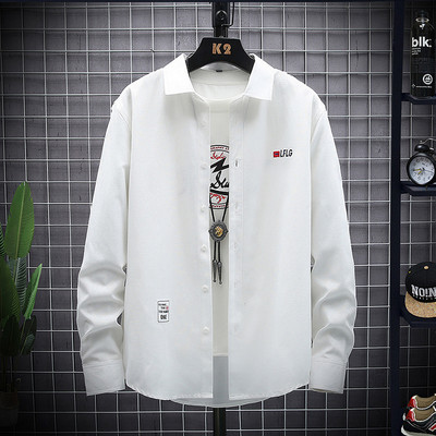 Cămașă casual pentru bărbați cu emblemă