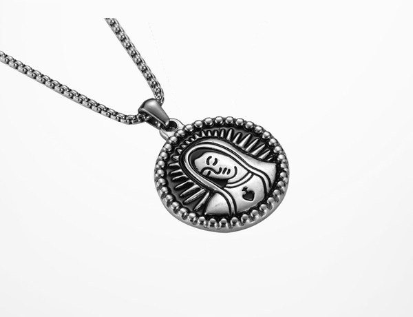 Lanț modern pentru bărbați cu pandantiv rotund