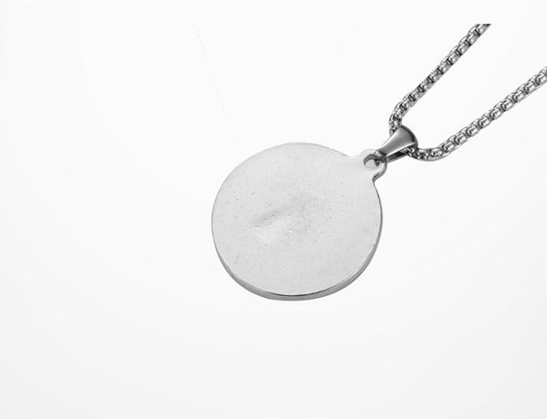 Lanț modern pentru bărbați cu pandantiv rotund