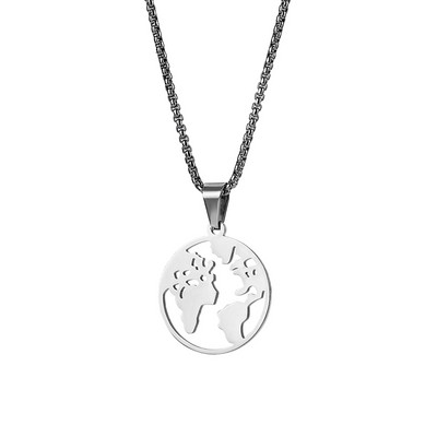 Μοντέρνα ανδρική αλυσίδα από χάλυβα με μενταγιόν