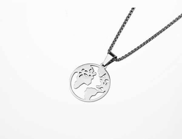 Μοντέρνα ανδρική αλυσίδα από χάλυβα με μενταγιόν