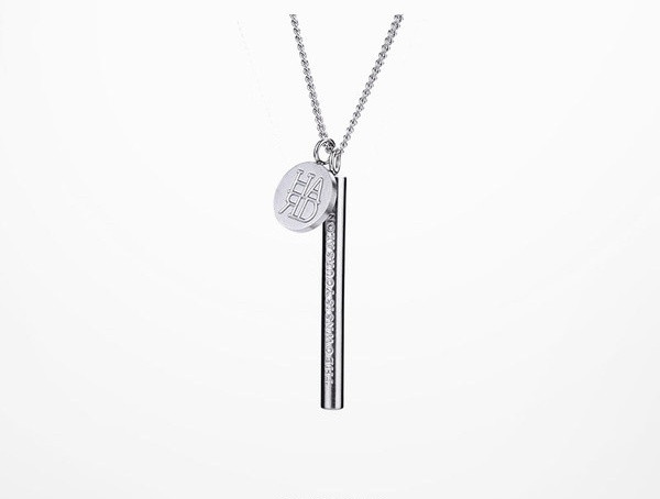 Lant barbatesc din otel cu pandantiv