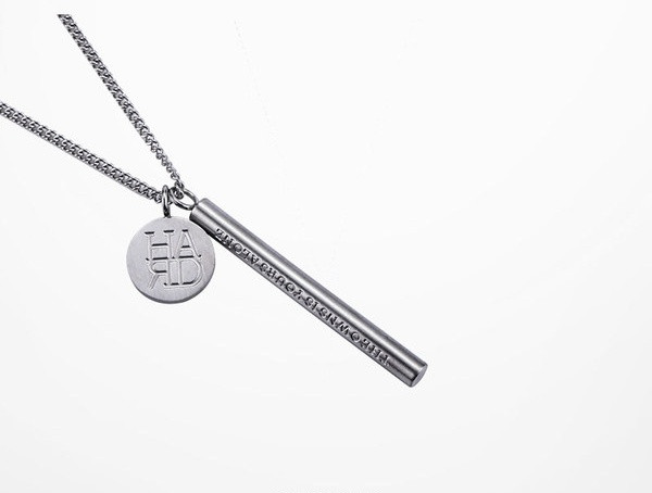 Lant barbatesc din otel cu pandantiv