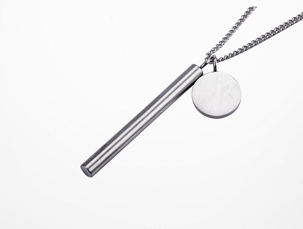 Lant barbatesc din otel cu pandantiv