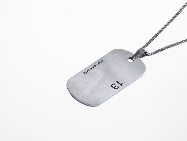 Lanț zilnic pentru bărbați cu pandantiv și inscripție