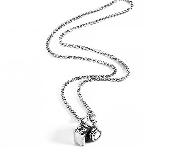 Lanț lung pentru bărbați modern cu pandantiv pentru cameră