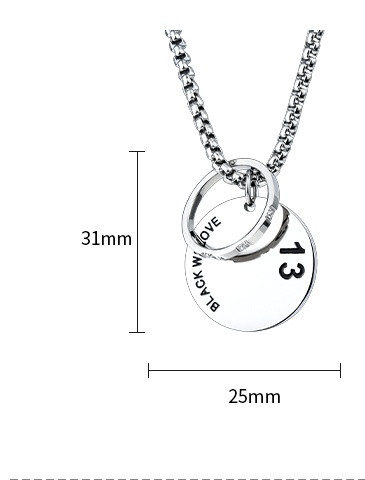 Lanț lung pentru bărbați modern cu pandantiv rotund