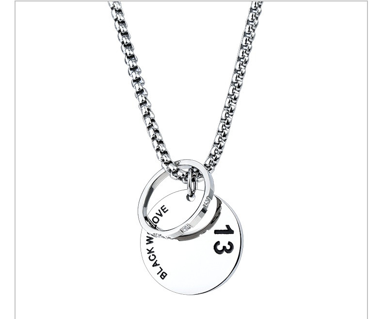 Lanț lung pentru bărbați modern cu pandantiv rotund