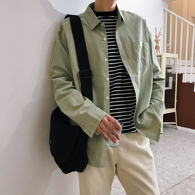 Ανδρικό casual πουκάμισο με κουμπιά και κλασικό κολάρο - διαφορετικά χρώματα