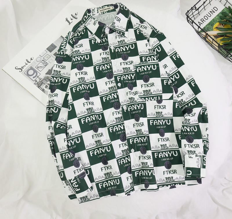 Cămașă colorată pentru bărbați cu mâneci lungi și guler clasic