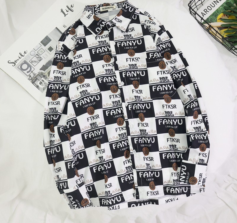 Cămașă colorată pentru bărbați cu mâneci lungi și guler clasic