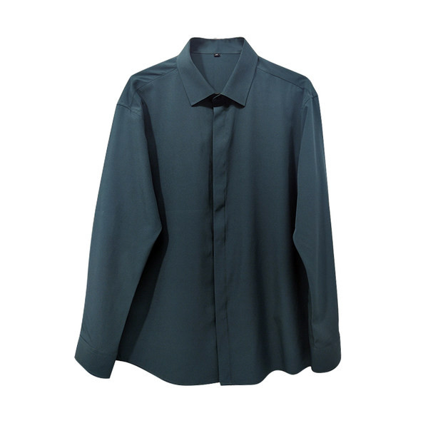 Cămașă modernă pentru bărbați cu guler clasic - două modele