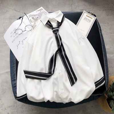 Camasa barbati eleganta cu cravata si model lat cu maneca 3/4