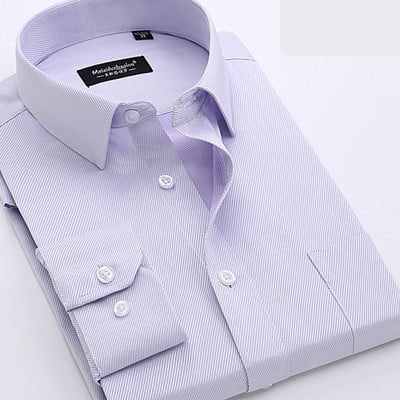 Ανδρικό πουκάμισο με κλασικό κολάρο με μακριά μανίκια και κουμπιά