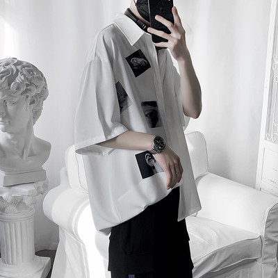 Cămașă de vară pentru bărbați cu nasturi - culori diferite