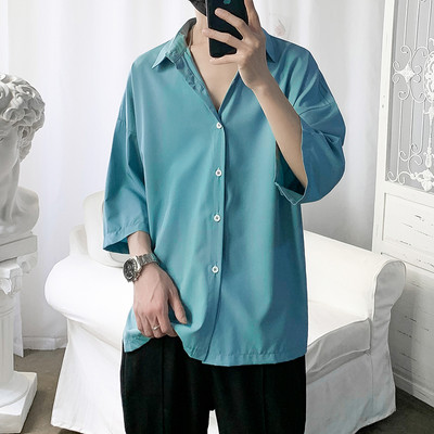 Cămașă de vară pentru bărbați cu nasturi - culori diferite