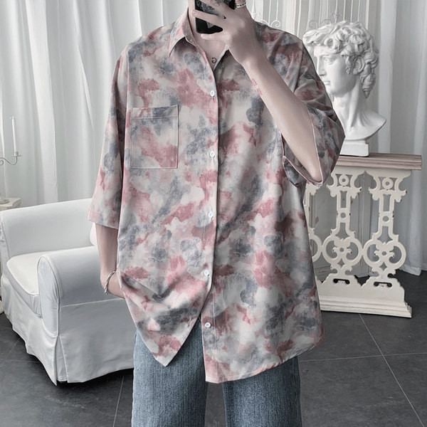 Cămașă casual pentru bărbați cu nasturi și guler clasic - trei culori