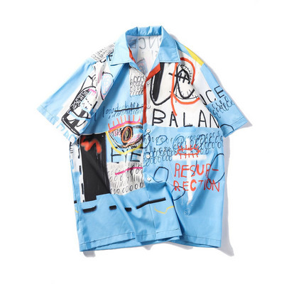 Cămașă colorată pentru bărbați cu mâneci scurte - mai multe modele