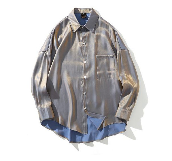 Cămașă pentru bărbați cu guler clasic și mâneci lungi