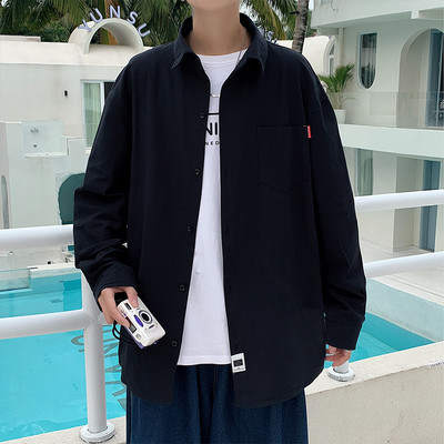 Cămașă casual pentru bărbați cu mâneci lungi în dungi