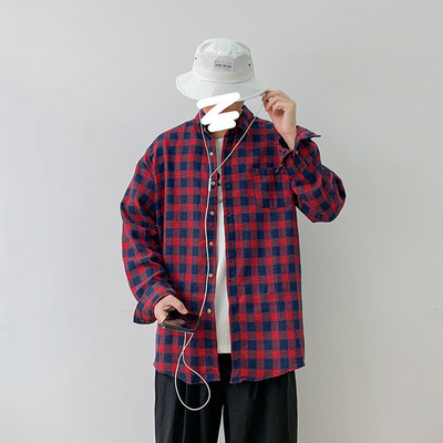 Cămașă casual pentru bărbați cu mâneci lungi în dungi