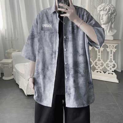 Cămașă casual pentru bărbați în trei culori cu nasturi și guler clasic