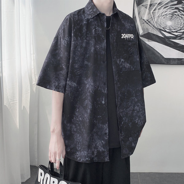 Cămașă casual pentru bărbați în trei culori cu nasturi și guler clasic