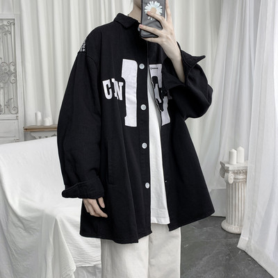 Ανδρικό πουκάμισο casual με γιακά και απλικέ σε διάφορα χρώματα