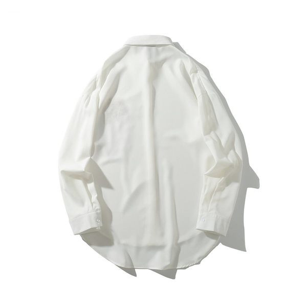 Cămașă albă pentru bărbați cu broderie