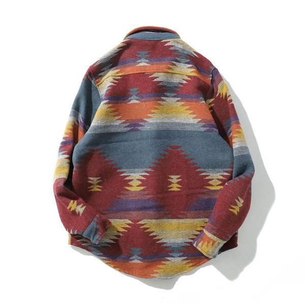 Vīriešu retro stila krekls ar klasisku apkakli un pogām